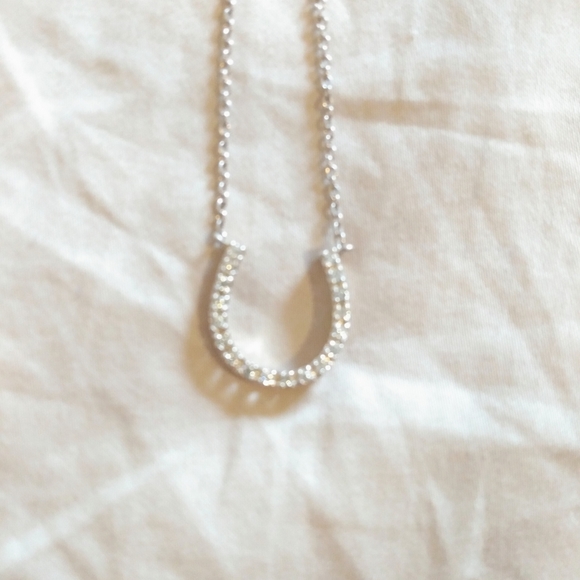 Horseshoe CZ Necklace - Picture 3 of 5